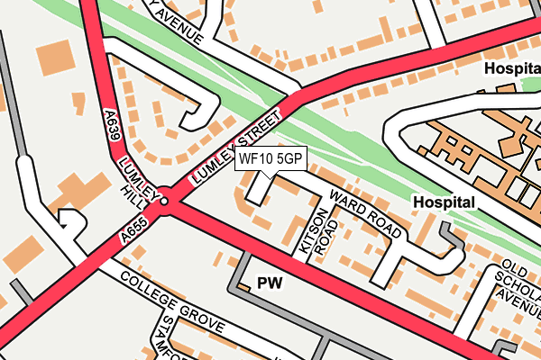 WF10 5GP map - OS OpenMap – Local (Ordnance Survey)