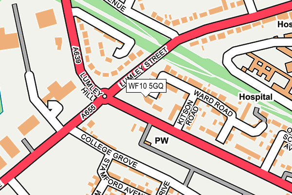 WF10 5GQ map - OS OpenMap – Local (Ordnance Survey)