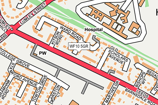 WF10 5GR map - OS OpenMap – Local (Ordnance Survey)