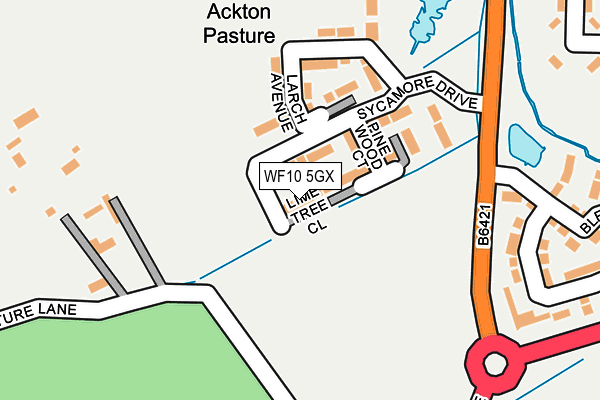 WF10 5GX map - OS OpenMap – Local (Ordnance Survey)