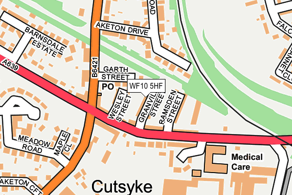 WF10 5HF map - OS OpenMap – Local (Ordnance Survey)