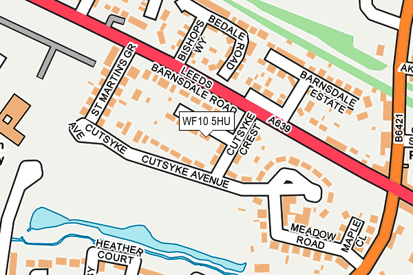 WF10 5HU map - OS OpenMap – Local (Ordnance Survey)
