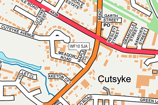 WF10 5JA map - OS OpenMap – Local (Ordnance Survey)