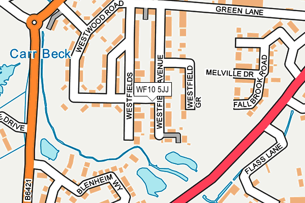 WF10 5JJ map - OS OpenMap – Local (Ordnance Survey)