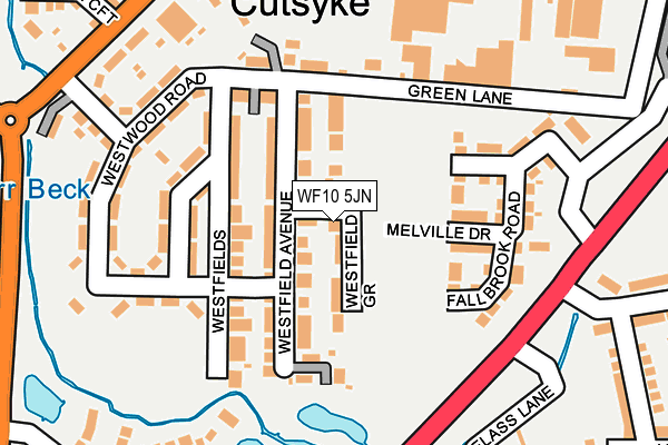 WF10 5JN map - OS OpenMap – Local (Ordnance Survey)