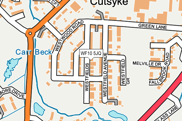 WF10 5JQ map - OS OpenMap – Local (Ordnance Survey)
