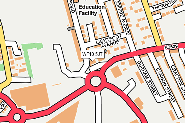 WF10 5JT map - OS OpenMap – Local (Ordnance Survey)