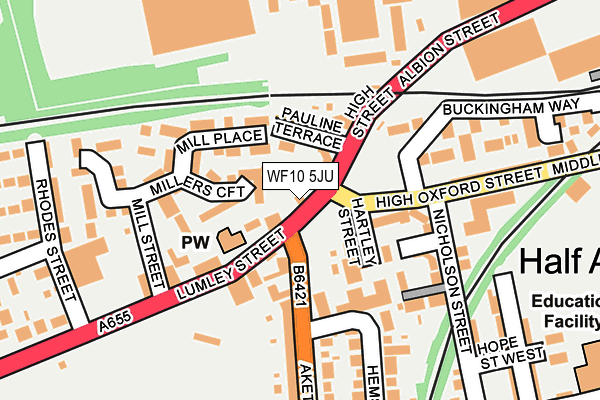 WF10 5JU map - OS OpenMap – Local (Ordnance Survey)