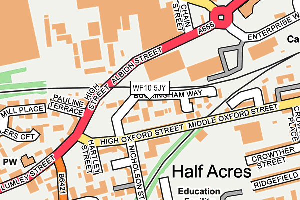 WF10 5JY map - OS OpenMap – Local (Ordnance Survey)