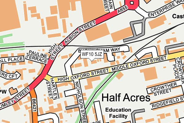 WF10 5JZ map - OS OpenMap – Local (Ordnance Survey)