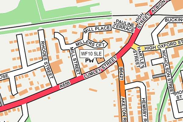 WF10 5LE map - OS OpenMap – Local (Ordnance Survey)