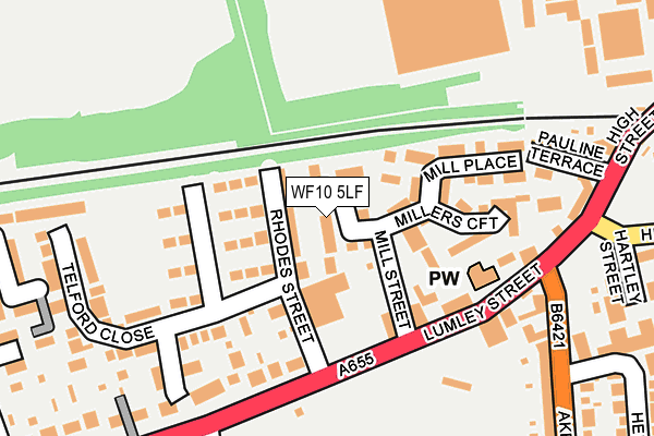 WF10 5LF map - OS OpenMap – Local (Ordnance Survey)