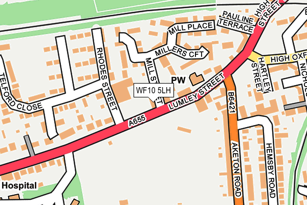 WF10 5LH map - OS OpenMap – Local (Ordnance Survey)