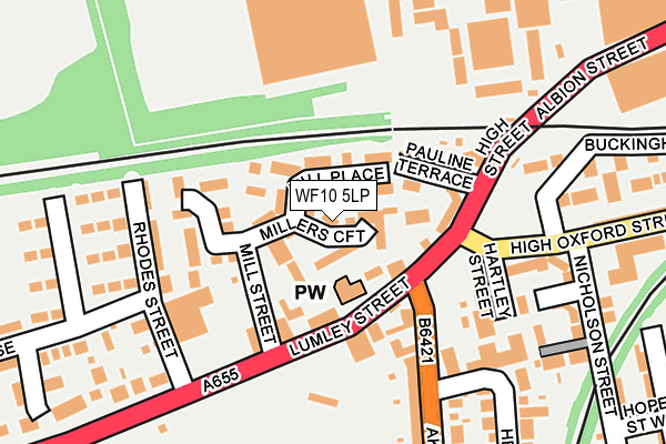 WF10 5LP map - OS OpenMap – Local (Ordnance Survey)