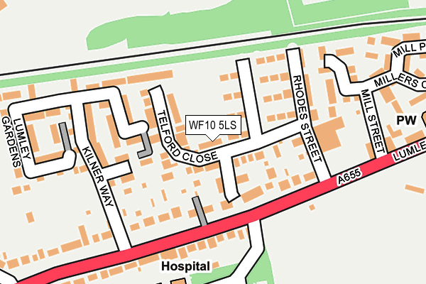 WF10 5LS map - OS OpenMap – Local (Ordnance Survey)