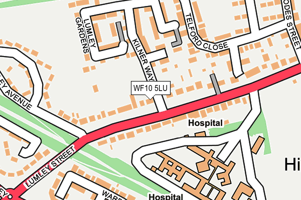 WF10 5LU map - OS OpenMap – Local (Ordnance Survey)