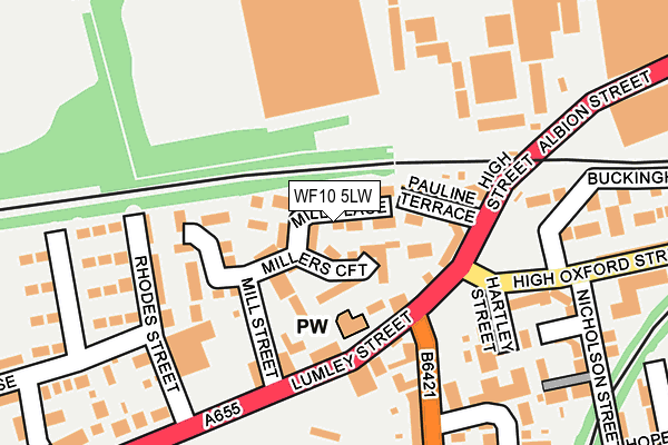 WF10 5LW map - OS OpenMap – Local (Ordnance Survey)