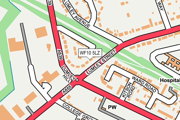 WF10 5LZ map - OS OpenMap – Local (Ordnance Survey)