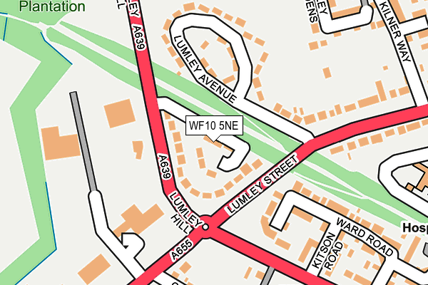 WF10 5NE map - OS OpenMap – Local (Ordnance Survey)