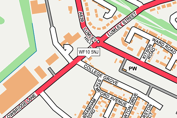 WF10 5NJ map - OS OpenMap – Local (Ordnance Survey)