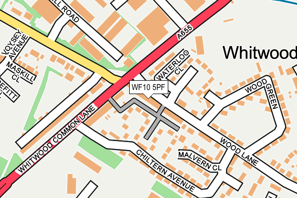 WF10 5PF map - OS OpenMap – Local (Ordnance Survey)