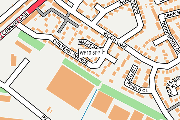 WF10 5PP map - OS OpenMap – Local (Ordnance Survey)