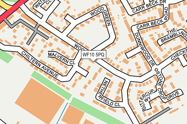 WF10 5PQ map - OS OpenMap – Local (Ordnance Survey)