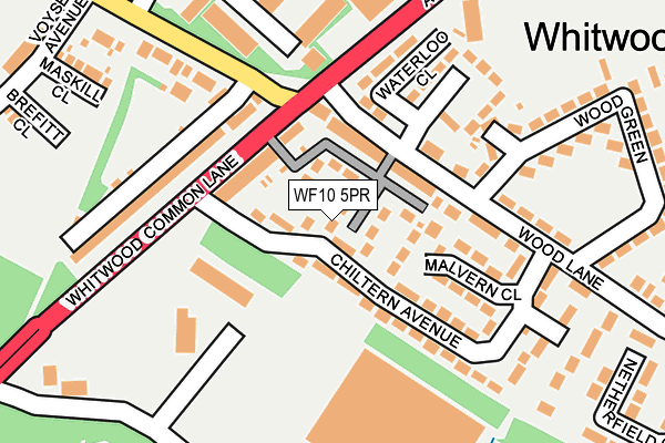WF10 5PR map - OS OpenMap – Local (Ordnance Survey)