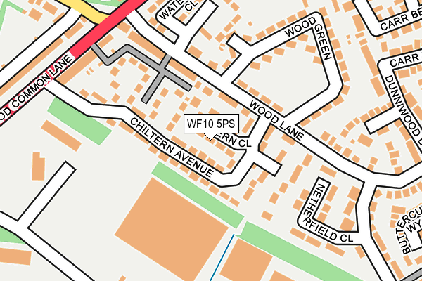 WF10 5PS map - OS OpenMap – Local (Ordnance Survey)