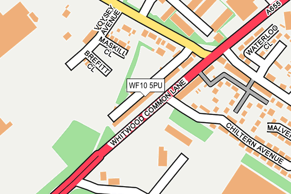 WF10 5PU map - OS OpenMap – Local (Ordnance Survey)