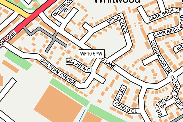 WF10 5PW map - OS OpenMap – Local (Ordnance Survey)