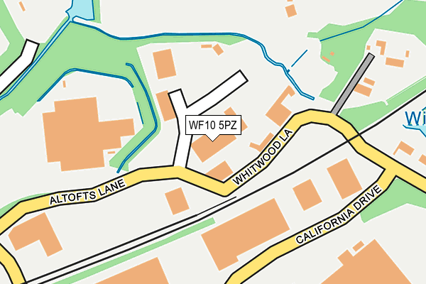 WF10 5PZ map - OS OpenMap – Local (Ordnance Survey)
