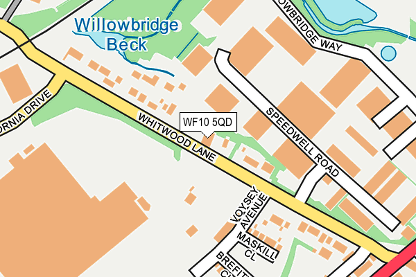 WF10 5QD map - OS OpenMap – Local (Ordnance Survey)