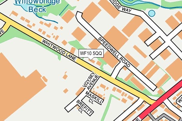WF10 5QQ map - OS OpenMap – Local (Ordnance Survey)