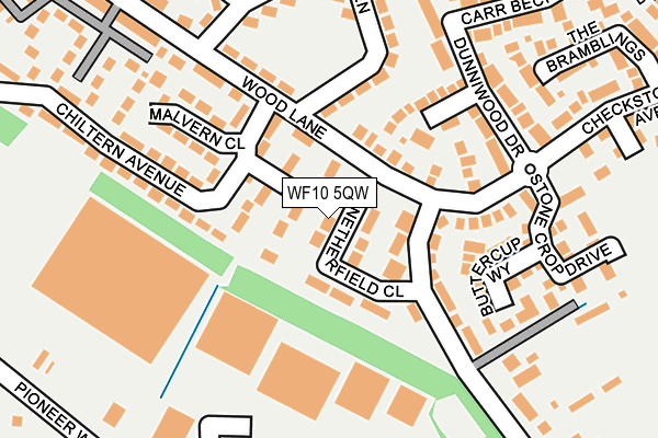 WF10 5QW map - OS OpenMap – Local (Ordnance Survey)