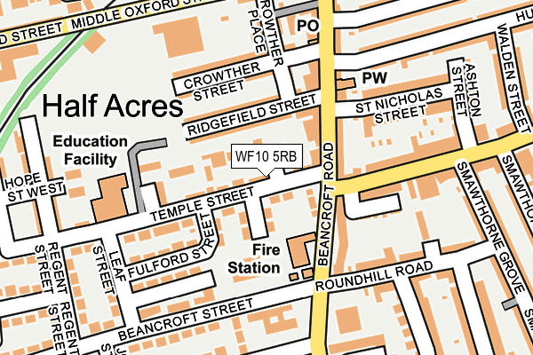 WF10 5RB map - OS OpenMap – Local (Ordnance Survey)