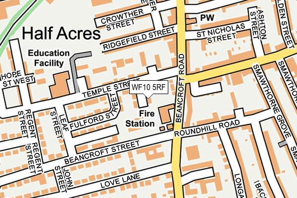 WF10 5RF map - OS OpenMap – Local (Ordnance Survey)