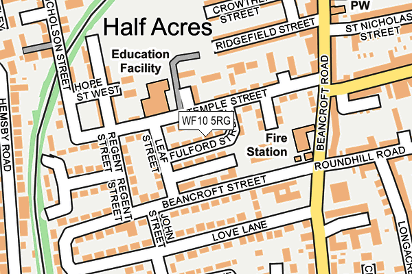 WF10 5RG map - OS OpenMap – Local (Ordnance Survey)