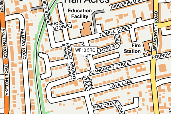 WF10 5RQ map - OS OpenMap – Local (Ordnance Survey)