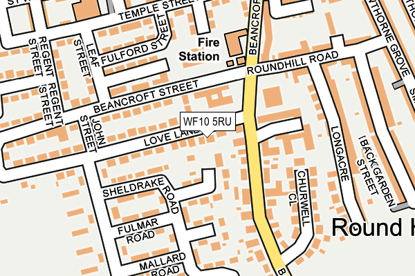 WF10 5RU map - OS OpenMap – Local (Ordnance Survey)