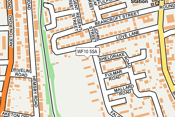 WF10 5SA map - OS OpenMap – Local (Ordnance Survey)