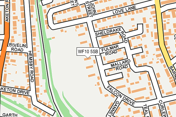 WF10 5SB map - OS OpenMap – Local (Ordnance Survey)