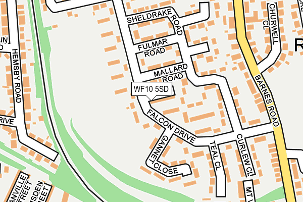 WF10 5SD map - OS OpenMap – Local (Ordnance Survey)