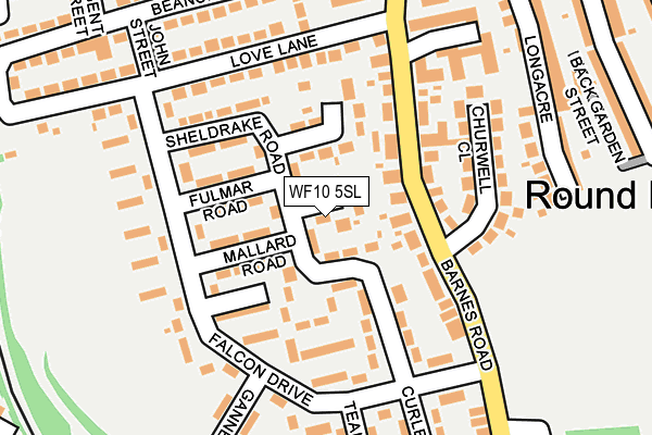 WF10 5SL map - OS OpenMap – Local (Ordnance Survey)