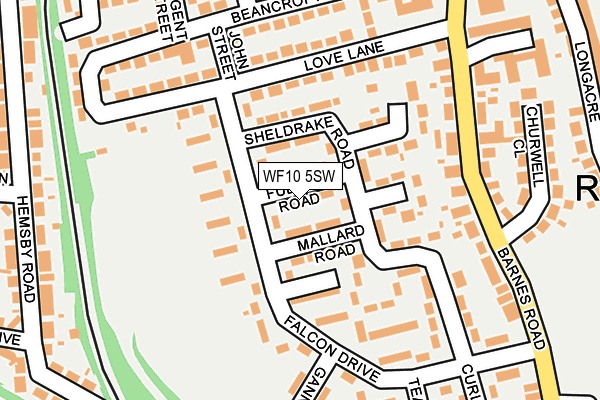 WF10 5SW map - OS OpenMap – Local (Ordnance Survey)