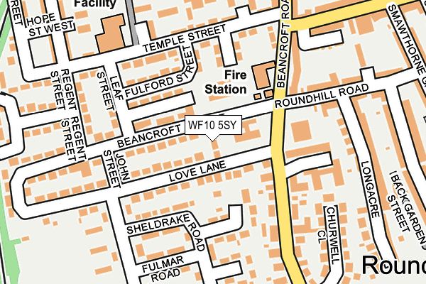 WF10 5SY map - OS OpenMap – Local (Ordnance Survey)