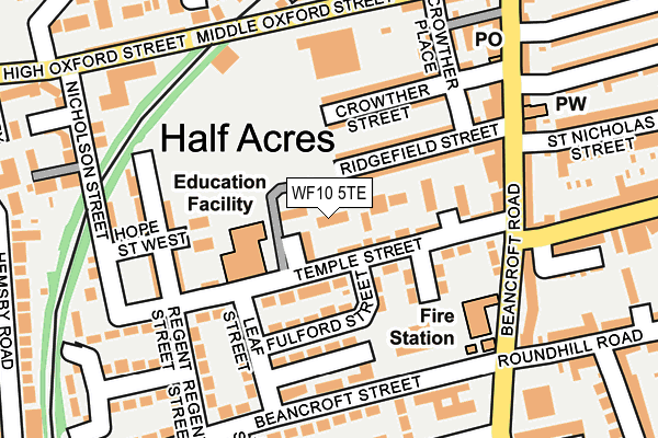 WF10 5TE map - OS OpenMap – Local (Ordnance Survey)