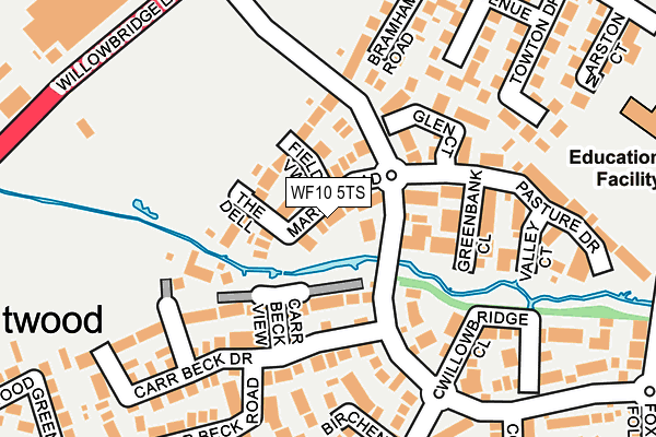 WF10 5TS map - OS OpenMap – Local (Ordnance Survey)
