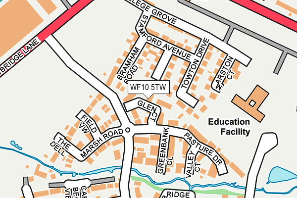 WF10 5TW map - OS OpenMap – Local (Ordnance Survey)