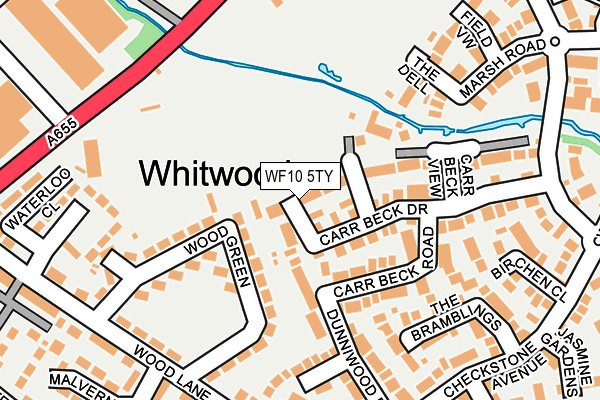 WF10 5TY map - OS OpenMap – Local (Ordnance Survey)